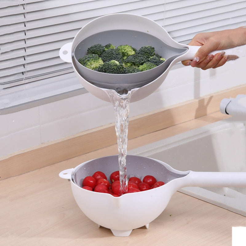 Double-layer Drain Basket For Creative Kitchen